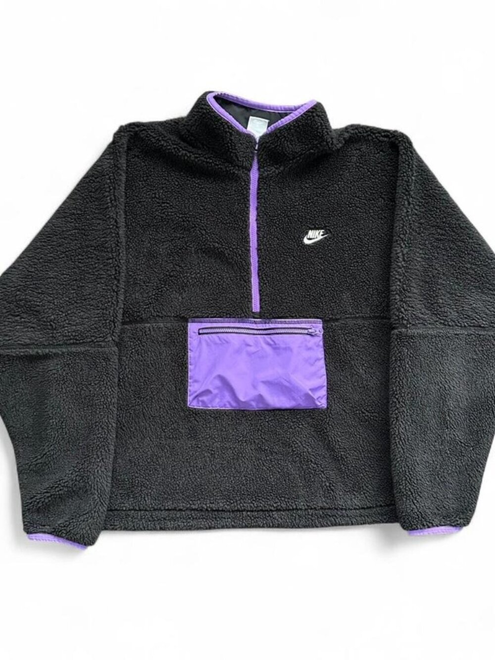 Nike Club Fleece Pullover Sweater Half Zip Anorak Jacket Men's XL Heavyweight